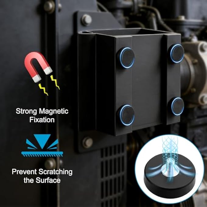 Kujunpao MAGNETIC DIESEL ADDITIVE HOLDER, SPILL-PROOF BOTTLE HOLDER, WALL FUEL TREATMENT SUPPORT FOR 16 OZ FIT FOR TRUCKS, SEDANS, RVS & BOATS - Image 4